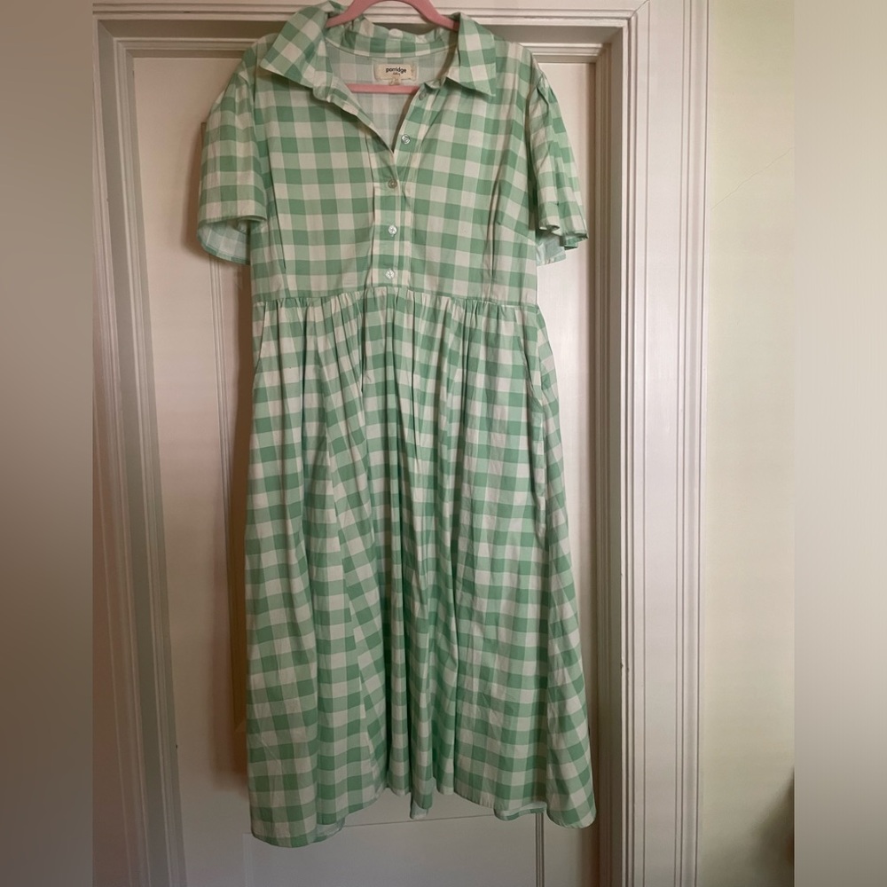 gingham dress from anthropologie - never worn but see description for details